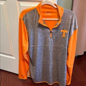 University of Tennessee Gray and Orange Quarter-Zip Sweatshirt